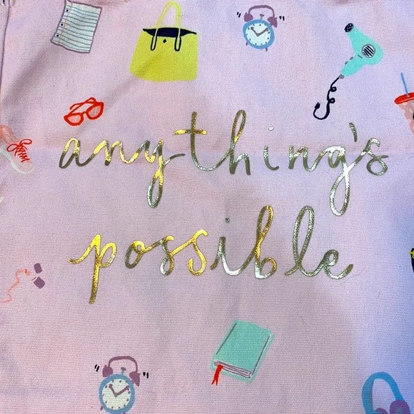 NWT Kate Spade Fashionably Late “Anything’s Possible” Book Tote Bag - Picture 4 of 8
